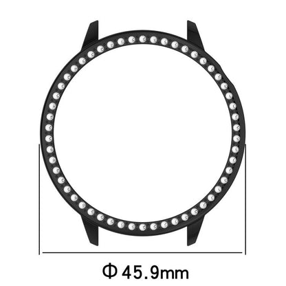 For OnePlus Watch 3 43mm Single Row Diamond Half Coverage Hollow PC Watch Protective Cover(Rose Gold) by bashfashion