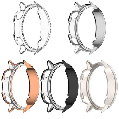 For OnePlus Watch 3 43mm Single Row Diamond Half Coverage Hollow PC Watch Protective Cover(Black) by bashfashion