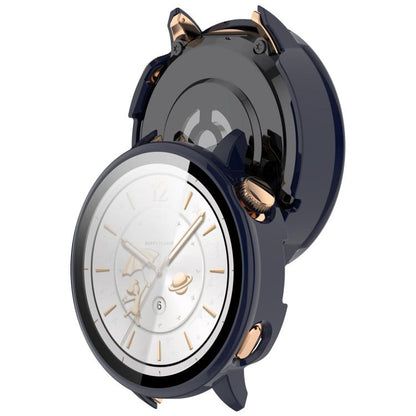 For OnePlus Watch 3 43mm Tempered Film Integrated PC Watch Protective Cover(Ink Blue) by bashfashion