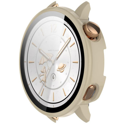 For OnePlus Watch 3 43mm Tempered Film Integrated PC Watch Protective Cover(Ivory White) by bashfashion