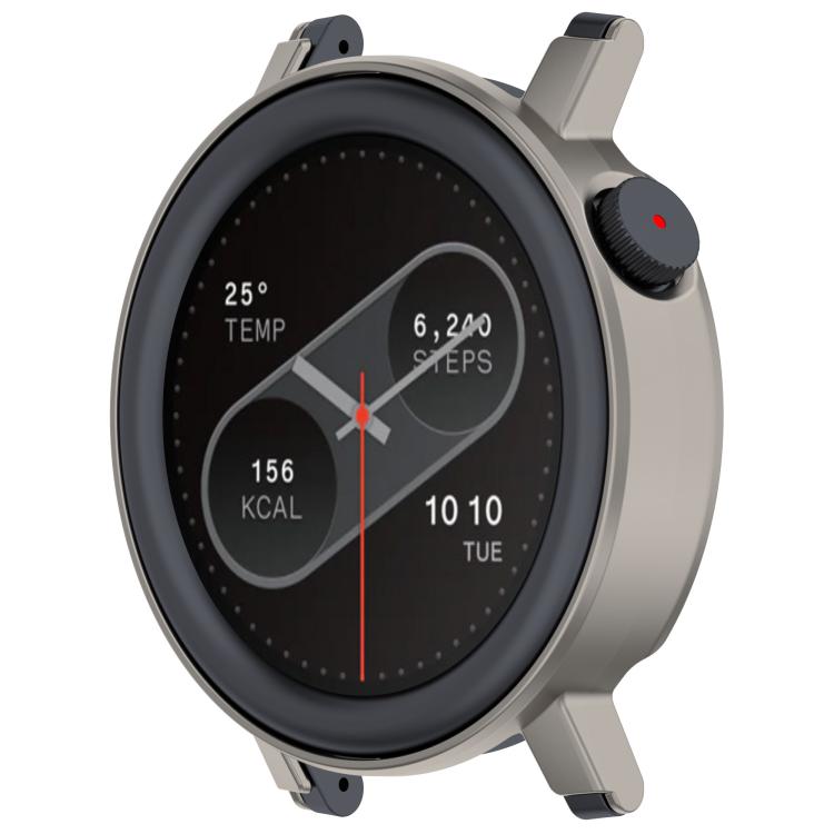 For CMF Watch 3 Pro Half Coverage Hollowed PC Watch Protective Cover(Titanium Steel Color) by bashfashion