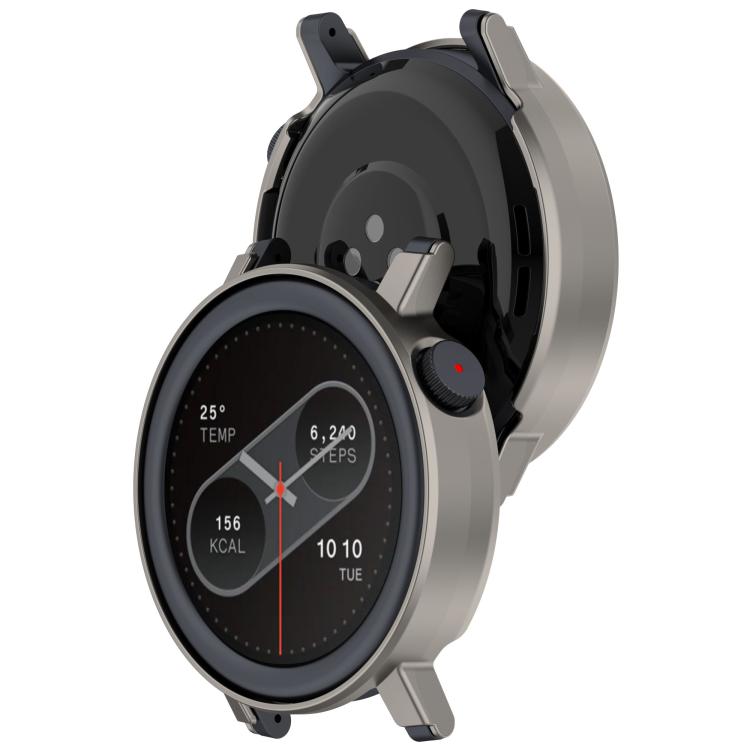 For CMF Watch 3 Pro Half Coverage Hollowed PC Watch Protective Cover(Titanium Steel Color) by bashfashion