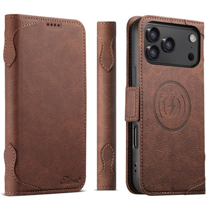 For iPhone 17 Pro Max SUTENI J07 Multifunctional Horizontal Flip Magsafe Leather Phone Case(Brown) by Suteni