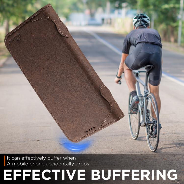 For iPhone 17 Pro SUTENI J07 Multifunctional Horizontal Flip Magsafe Leather Phone Case(Brown) by Suteni