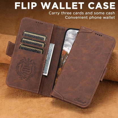 For iPhone 17 SUTENI J07 Multifunctional Horizontal Flip Magsafe Leather Phone Case(Brown) by Suteni