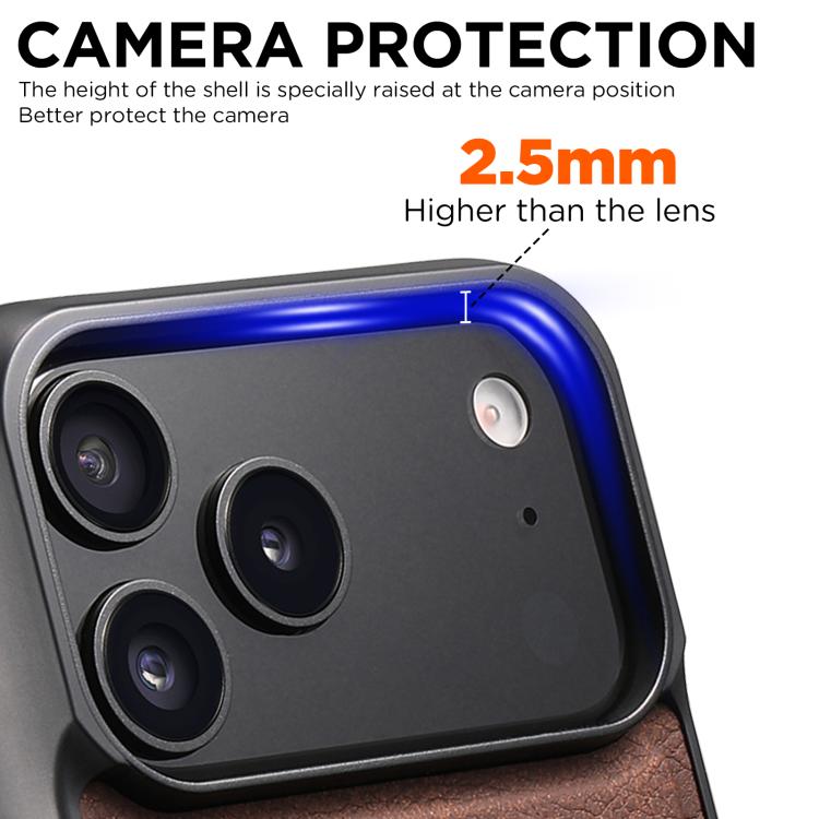 For iPhone 16 Suteni G5 Litchi Leather Magnetic MagSafe Phone Case(Brown) by Suteni