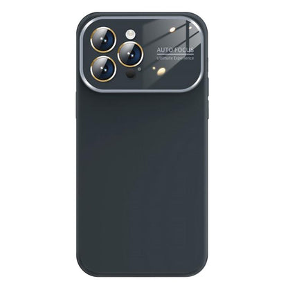 For iPhone 16 Pro Max Kalebol Large Windows Frosted Liquid Silicone Phone Case(Graphite Gray) by Kalebol