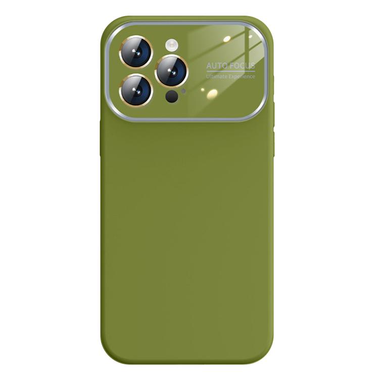 For iPhone 16 Pro Max Kalebol Large Windows Frosted Liquid Silicone Phone Case(Willow Green) by Kalebol