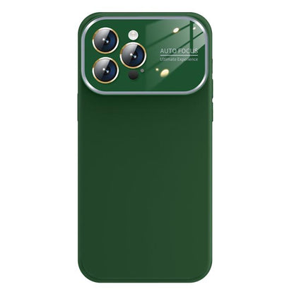 For iPhone 16 Pro Kalebol Large Windows Frosted Liquid Silicone Phone Case(Cangling Green) by Kalebol
