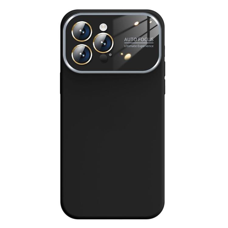 For iPhone 16 Pro Kalebol Large Windows Frosted Liquid Silicone Phone Case(Black) by Kalebol