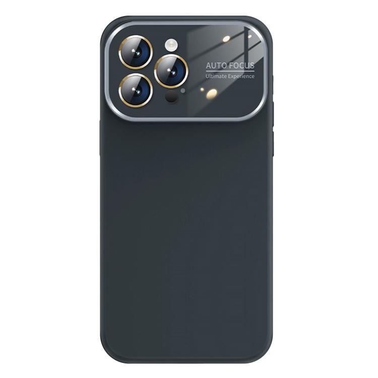 For iPhone 16 Pro Kalebol Large Windows Frosted Liquid Silicone Phone Case(Graphite Gray) by Kalebol