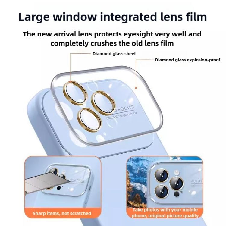 For iPhone 16 Kalebol Large Windows Frosted Liquid Silicone Phone Case(Lilac) by Kalebol