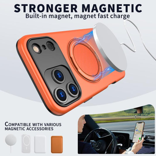 For iPhone 17 Pro Max Kalebol Magnetic MagSafe Rotation Holder PC Phone Case(Orange) by Kalebol