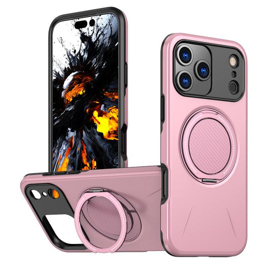 For iPhone 17 Pro Max Kalebol Magnetic MagSafe Rotation Holder PC Phone Case(Pink) by Kalebol