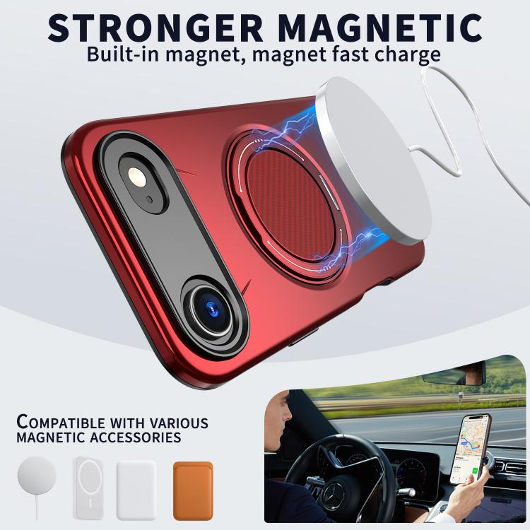 For iPhone Air Kalebol Magnetic MagSafe Rotation Holder PC Phone Case(Red) by Kalebol