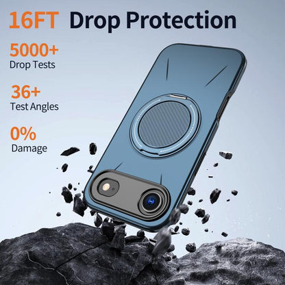 For iPhone Air Kalebol Magnetic MagSafe Rotation Holder PC Phone Case(Blue) by Kalebol