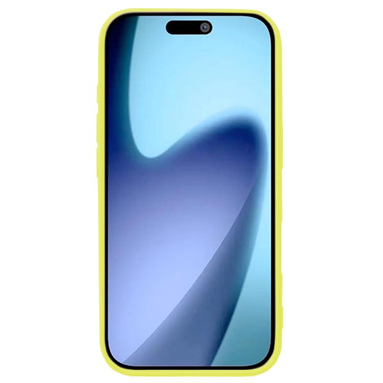 For iPhone 17 Pro Kalebol Solid Color Simple All-inclusive Liquid Silicone Phone Case(Yellow) by Kalebol