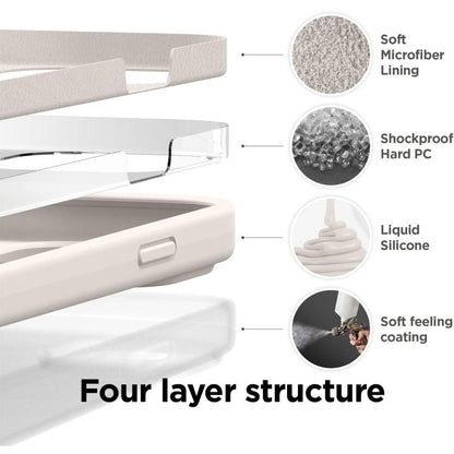 For iPhone 17 Pro Kalebol Solid Color Simple All-inclusive Liquid Silicone Phone Case(White) by Kalebol