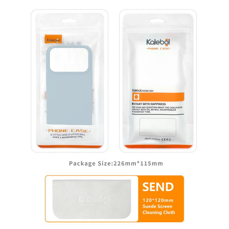 For iPhone 17 Pro Kalebol Solid Color Simple All-inclusive Liquid Silicone Phone Case(Orange) by Kalebol