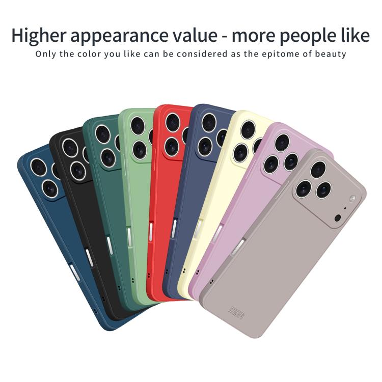 For iPhone 17 Pro MOFI Caring Soft Shell Liquid Silicone Skin Feel Phone Case(Blue) by MOFI