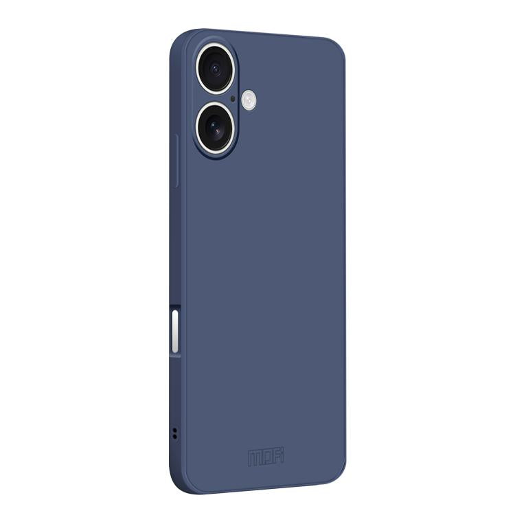 For iPhone 17 MOFI Caring Soft Shell Liquid Silicone Skin Feel Phone Case(Grayish Blue) by MOFI