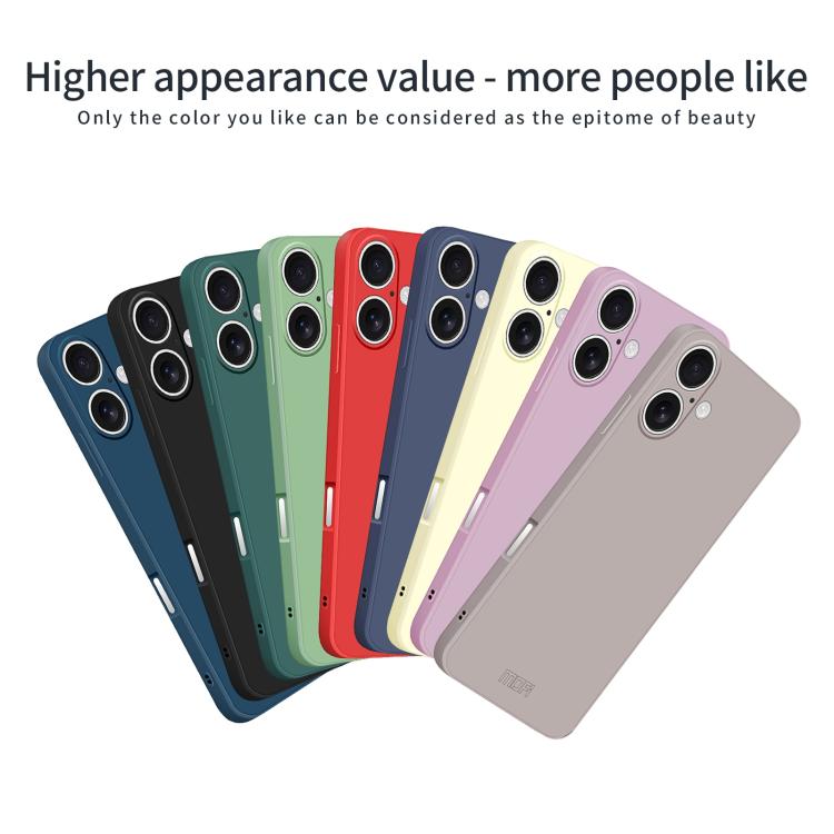 For iPhone 17 MOFI Caring Soft Shell Liquid Silicone Skin Feel Phone Case(Grayish Blue) by MOFI