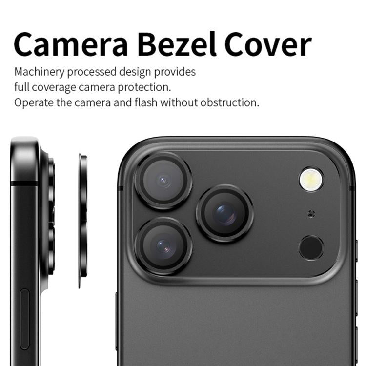 For iPhone Air Kalebol Armor Full-Coverage Metal Lens Ring Protector Film(Black) by Kalebol