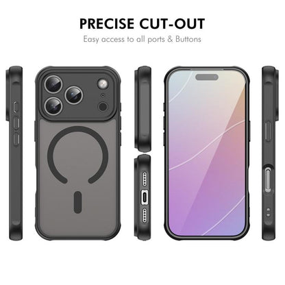 For iPhone 17 Pro Max ENKAY Hat-Prince MagSafe Matte Translucent Shockproof Phone Case with Large Arc Edge Film(Black) by ENKAY