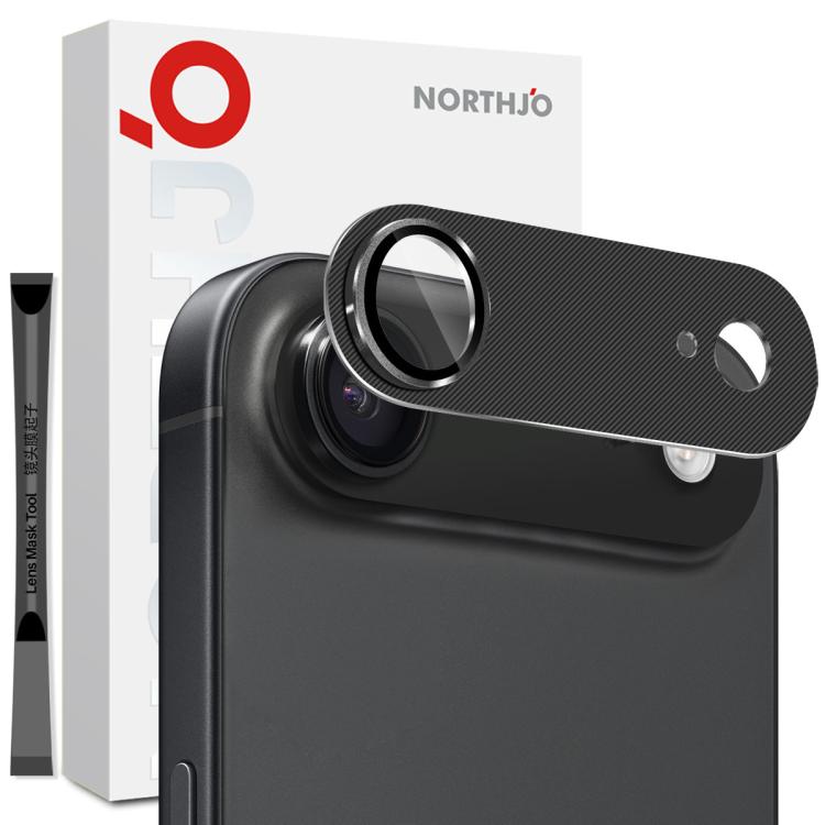 For iPhone Air NORTHJO CD Vein Camera Lens Protector Tempered Glass Rear Lens Film(Black) by NORTHJO