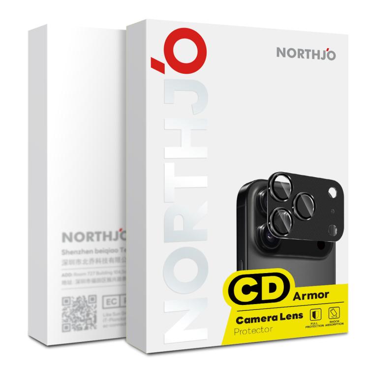 For iPhone Air NORTHJO CD Vein Camera Lens Protector Tempered Glass Rear Lens Film(Black) by NORTHJO