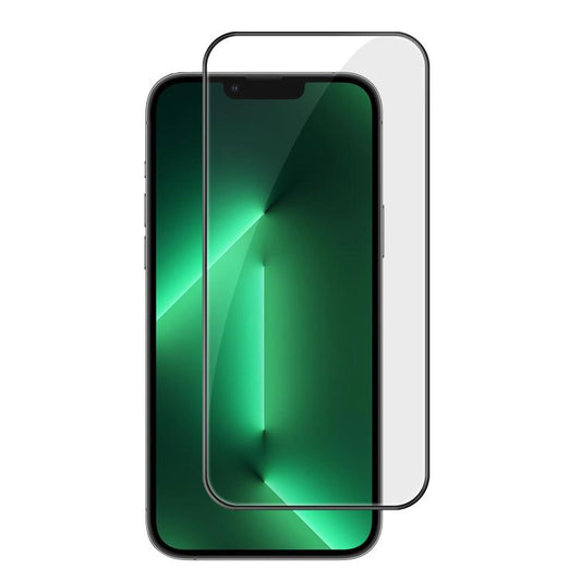 For iPhone 13 Pro Max Kalebol High-Aluminum Screen-Printed Full-Coverage Anti-Fingerprint Black-Bordered HD Tempered Glass Film by Kalebol