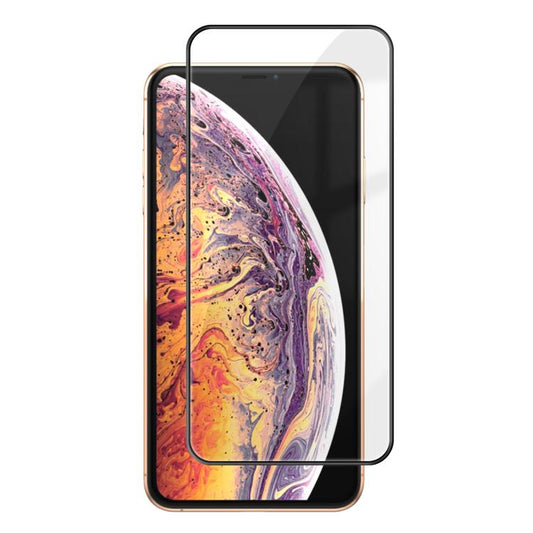 For iPhone XS Kalebol High-Aluminum Screen-Printed Full-Coverage Anti-Fingerprint Black-Bordered HD Tempered Glass Film by Kalebol