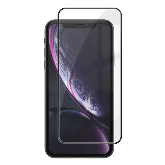 For iPhone XR Kalebol High-Aluminum Screen-Printed Full-Coverage Anti-Fingerprint Black-Bordered HD Tempered Glass Film by Kalebol