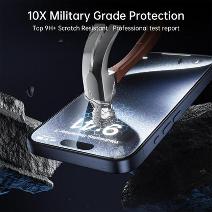 For iPhone 11 Pro Max Kalebol High-Aluminum Screen-Printed Full-Coverage Anti-Fingerprint Black-Bordered HD Tempered Glass Film by Kalebol