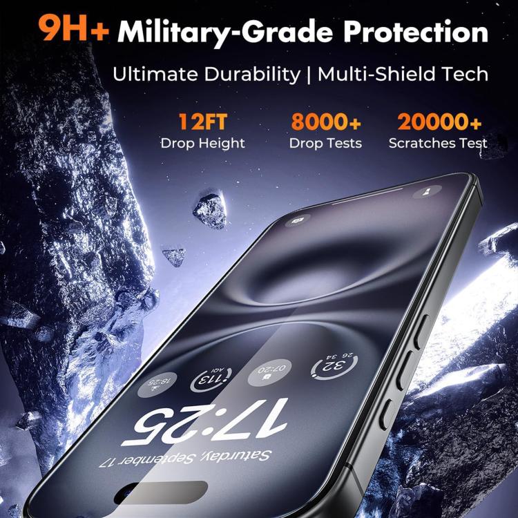 For iPhone 7 Kalebol High-Aluminum Screen-Printed Full-Coverage Anti-Fingerprint Black-Bordered HD Tempered Glass Film by Kalebol