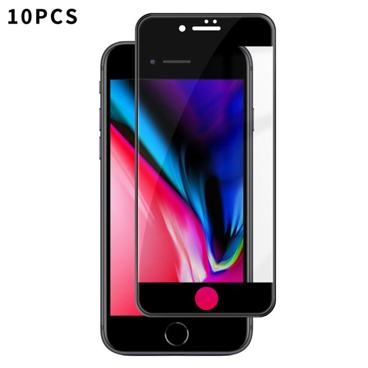 For iPhone 6s Plus 10pcs Kalebol High-Aluminum Screen-Printed Full-Coverage Anti-Fingerprint Black-Bordered HD Tempered Glass Film by Kalebol