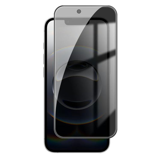 For iPhone 16e Kalebol High-Aluminum Screen-Printed Full-Coverage Black-Border Privacy Tempered Glass Film by Kalebol
