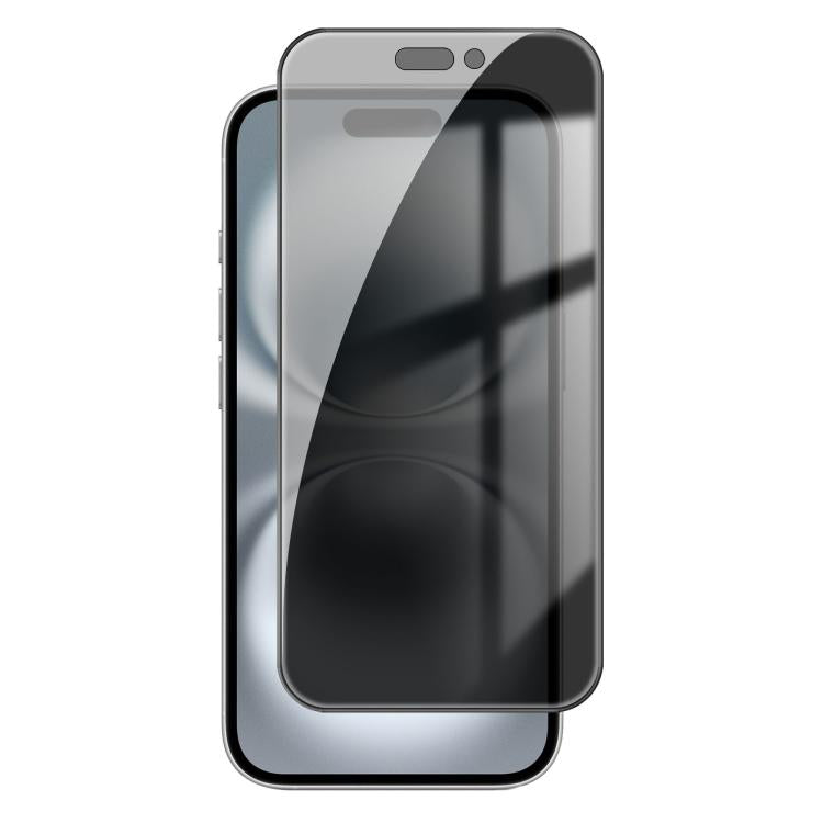 For iPhone 16 Plus Kalebol High-Aluminum Screen-Printed Full-Coverage Black-Border Privacy Tempered Glass Film by Kalebol