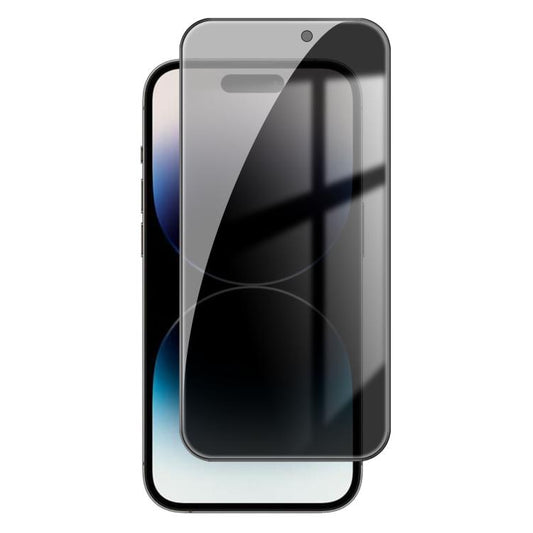 For iPhone 14 Pro Kalebol High-Aluminum Screen-Printed Full-Coverage Black-Border Privacy Tempered Glass Film by Kalebol