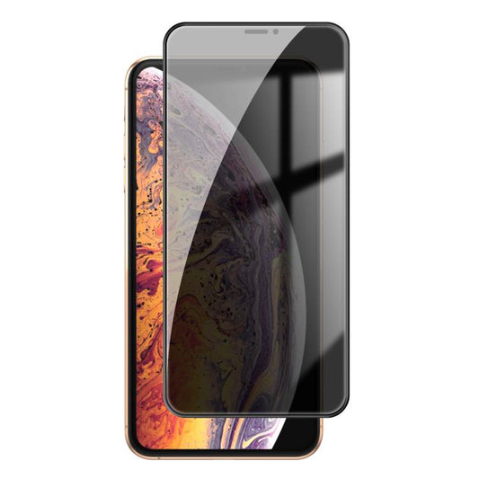 For iPhone XS Max Kalebol High-Aluminum Screen-Printed Full-Coverage Black-Border Privacy Tempered Glass Film by Kalebol