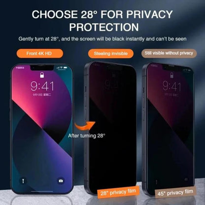 For iPhone XS Max Kalebol High-Aluminum Screen-Printed Full-Coverage Black-Border Privacy Tempered Glass Film by Kalebol