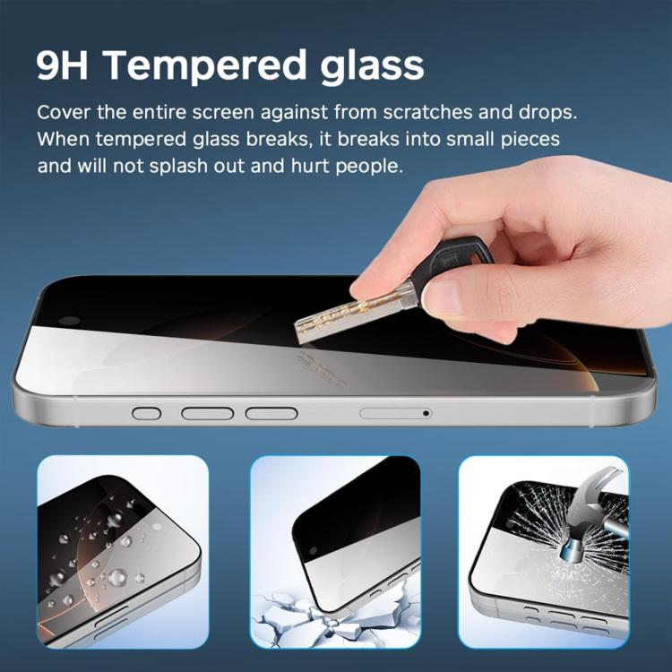 For iPhone X Kalebol High-Aluminum Screen-Printed Full-Coverage Black-Border Privacy Tempered Glass Film by Kalebol