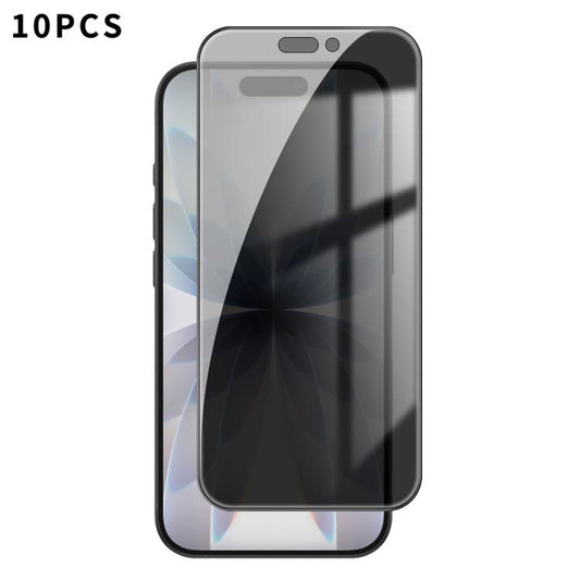 For iPhone 17 10pcs Kalebol High-Aluminum Screen-Printed Full-Coverage Black-Border Privacy Tempered Glass Film by Kalebol