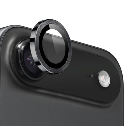 For iPhone Air NORTHJO Camera Lens Protector CD Metal Ring Tempered Glass Film(Black) by NORTHJO