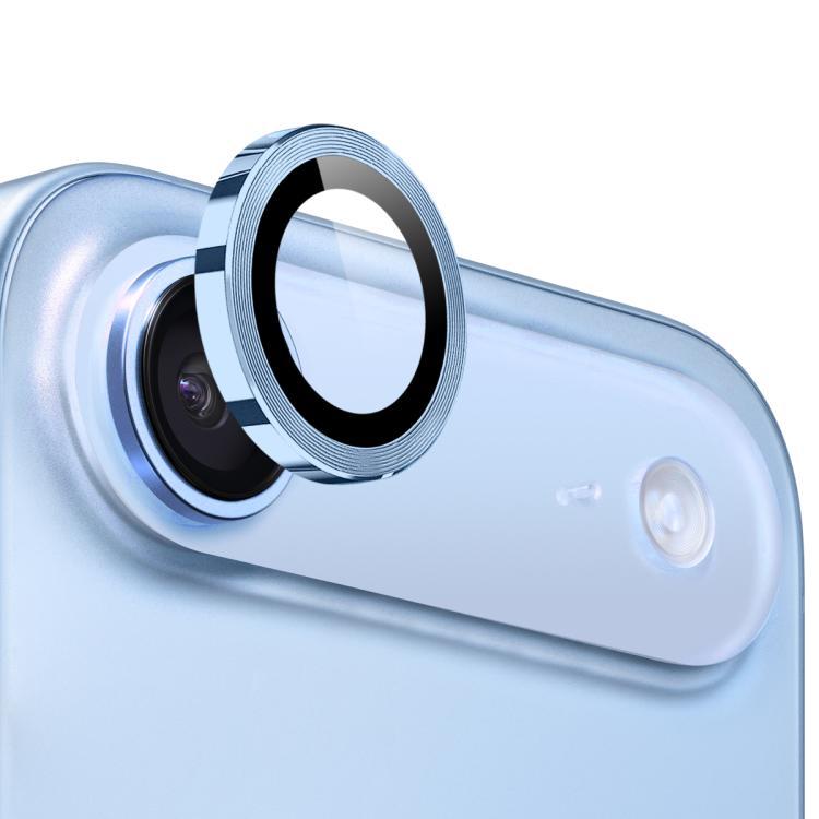 For iPhone Air NORTHJO Camera Lens Protector CD Metal Ring Tempered Glass Film(Blue) by NORTHJO