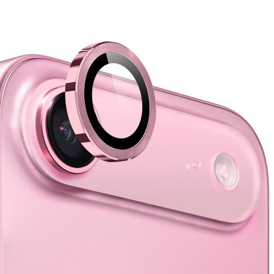 For iPhone Air NORTHJO Camera Lens Protector CD Metal Ring Tempered Glass Film(Pink) by NORTHJO