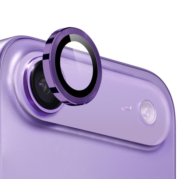 For iPhone Air NORTHJO Camera Lens Protector CD Metal Ring Tempered Glass Film(Purple) by NORTHJO