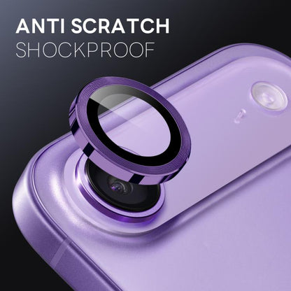 For iPhone Air NORTHJO Camera Lens Protector CD Metal Ring Tempered Glass Film(Purple) by NORTHJO