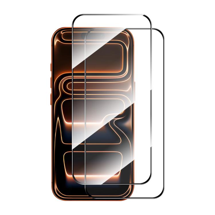 For iPhone 17 Pro 2pcs ENKAY Thickened Glue No White Edge High Aluminum-silicon Tempered Glass Film by ENKAY