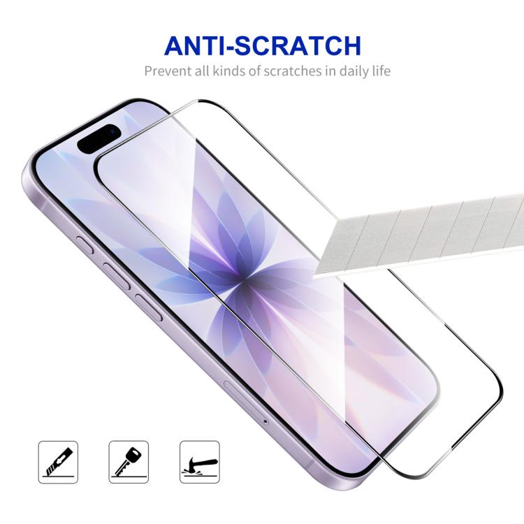 For iPhone 17 2pcs ENKAY Thickened Glue No White Edge High Aluminum-silicon Tempered Glass Film by ENKAY